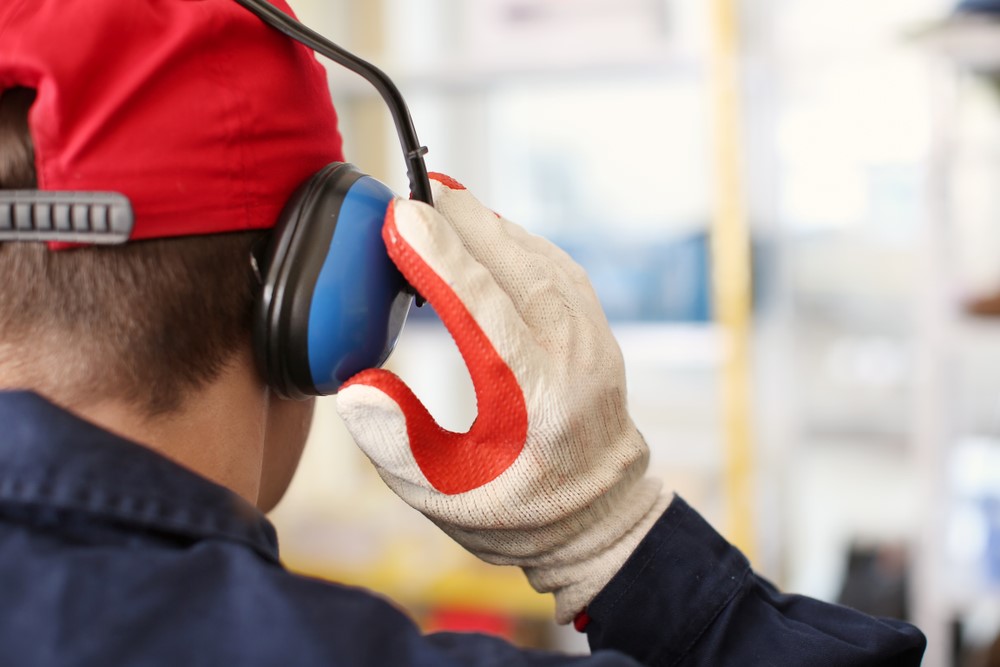 Hearing Loss Prevention - Man Wearing Ear Muffs