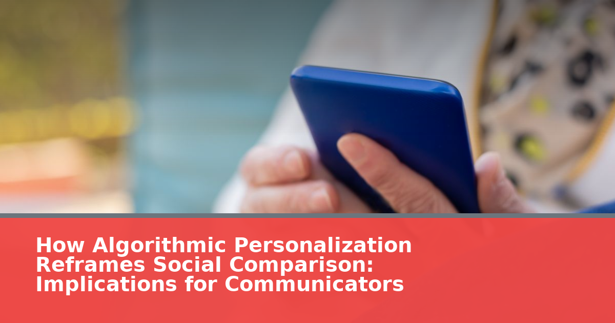 How Algorithmic Personalization Reframes Social Comparison: Implications for Communicators