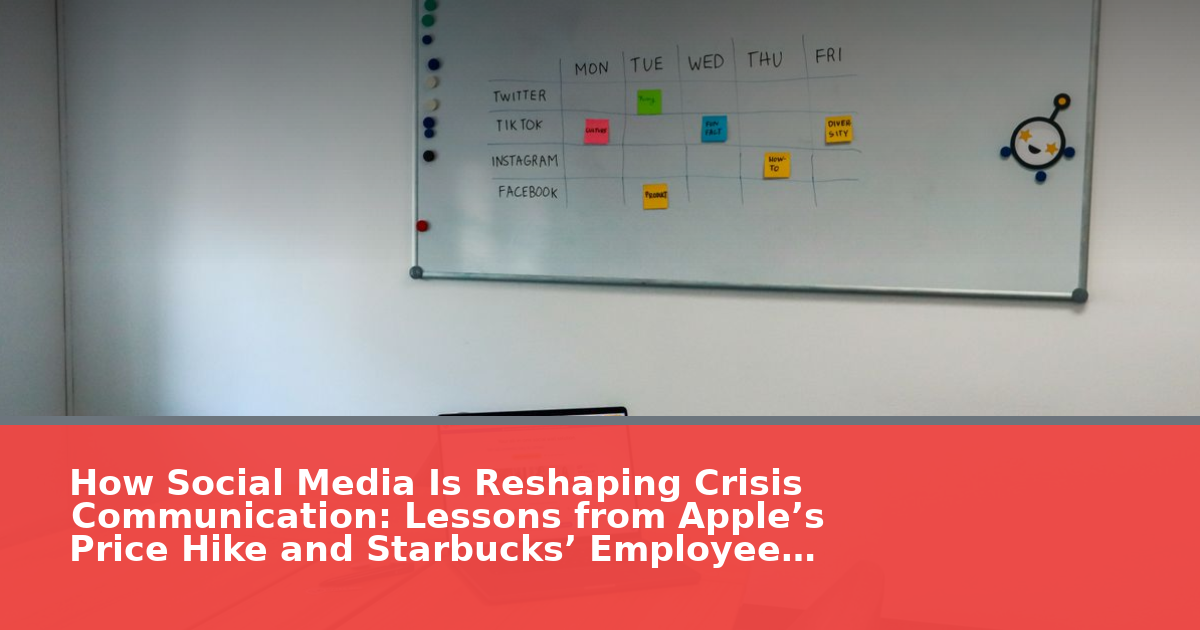 How Social Media Is Reshaping Crisis Communication: Lessons from Apple’s Price Hike and Starbucks’ Employee Storytelling