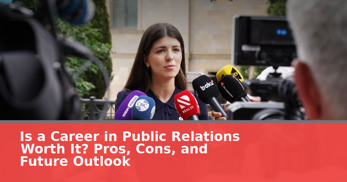Is a Career in Public Relations Worth It? Pros, Cons, and Future Outlook