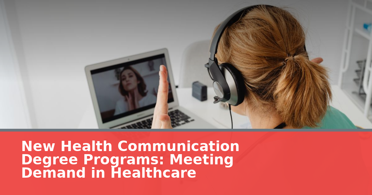 New Health Communication Degree Programs: Meeting Demand in Healthcare