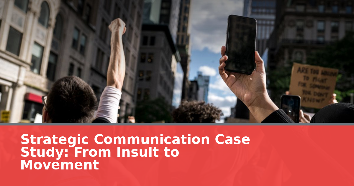 Strategic Communication Case Study: From Insult to Movement