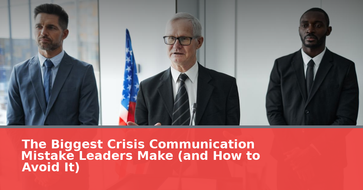 The Biggest Crisis Communication Mistake Leaders Make (and How to Avoid It)