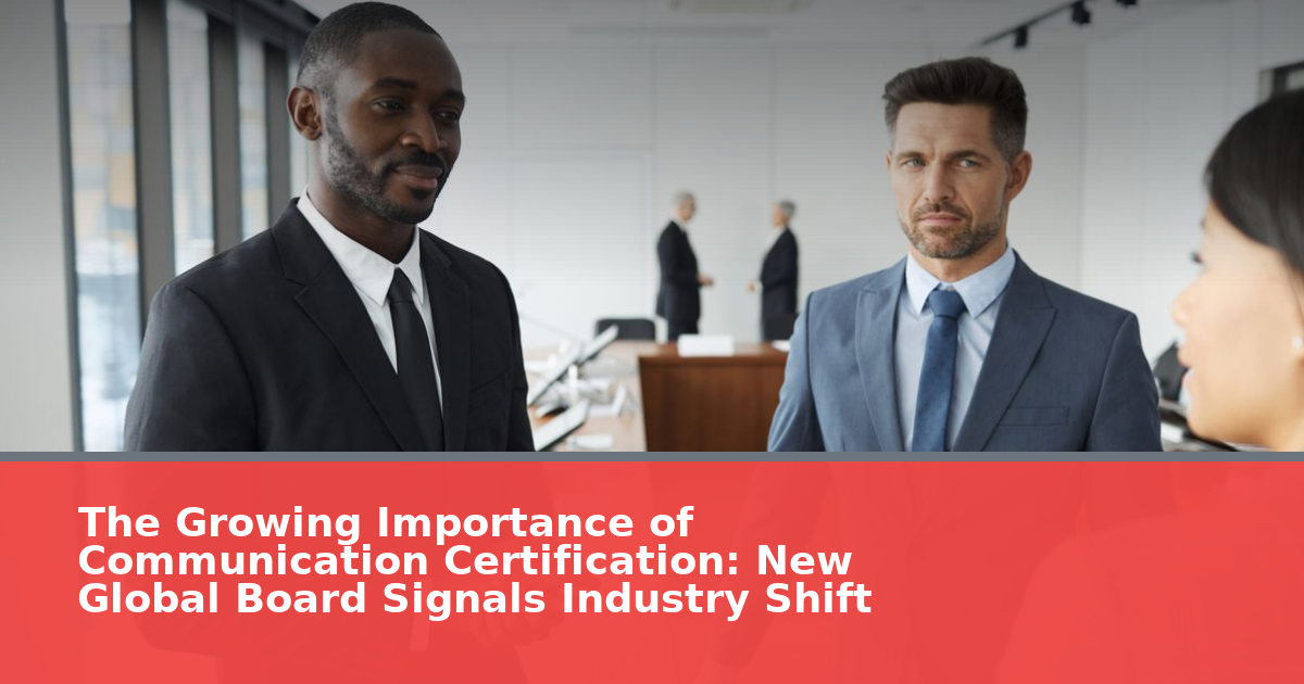 The Growing Importance of Communication Certification: New Global Board Signals Industry Shift