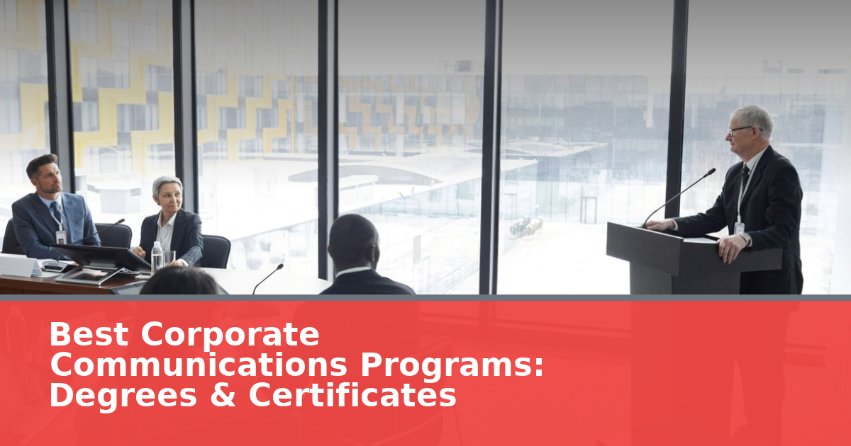Best Corporate Communications Programs: Degrees & Certificates