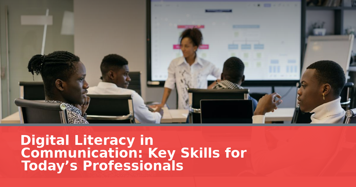 Digital Literacy in Communication: Key Skills for Today’s Professionals