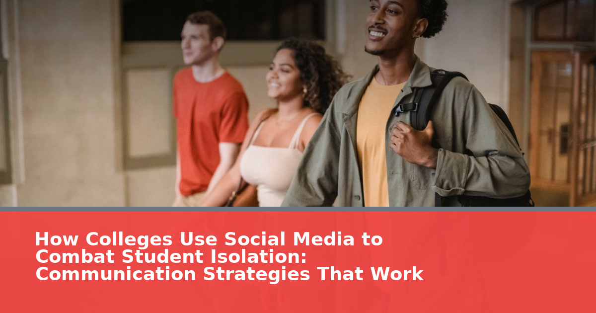 How Colleges Use Social Media to Combat Student Isolation: Communication Strategies That Work