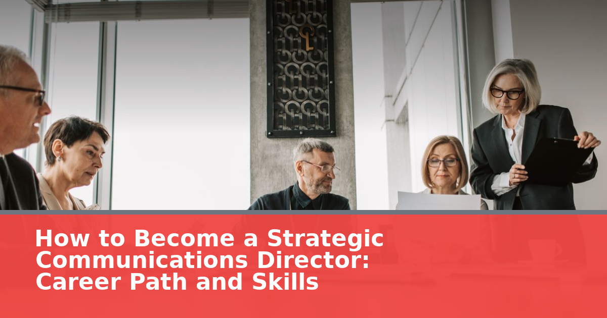 How to Become a Strategic Communications Director: Career Path and Skills