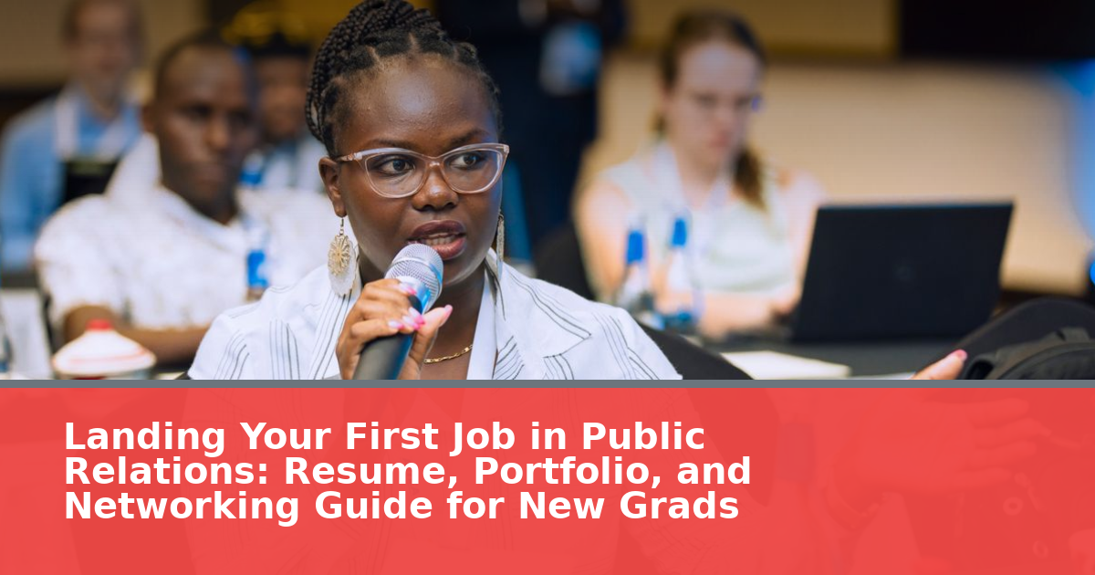 Landing Your First Job in Public Relations: Resume, Portfolio, and Networking Guide for New Grads