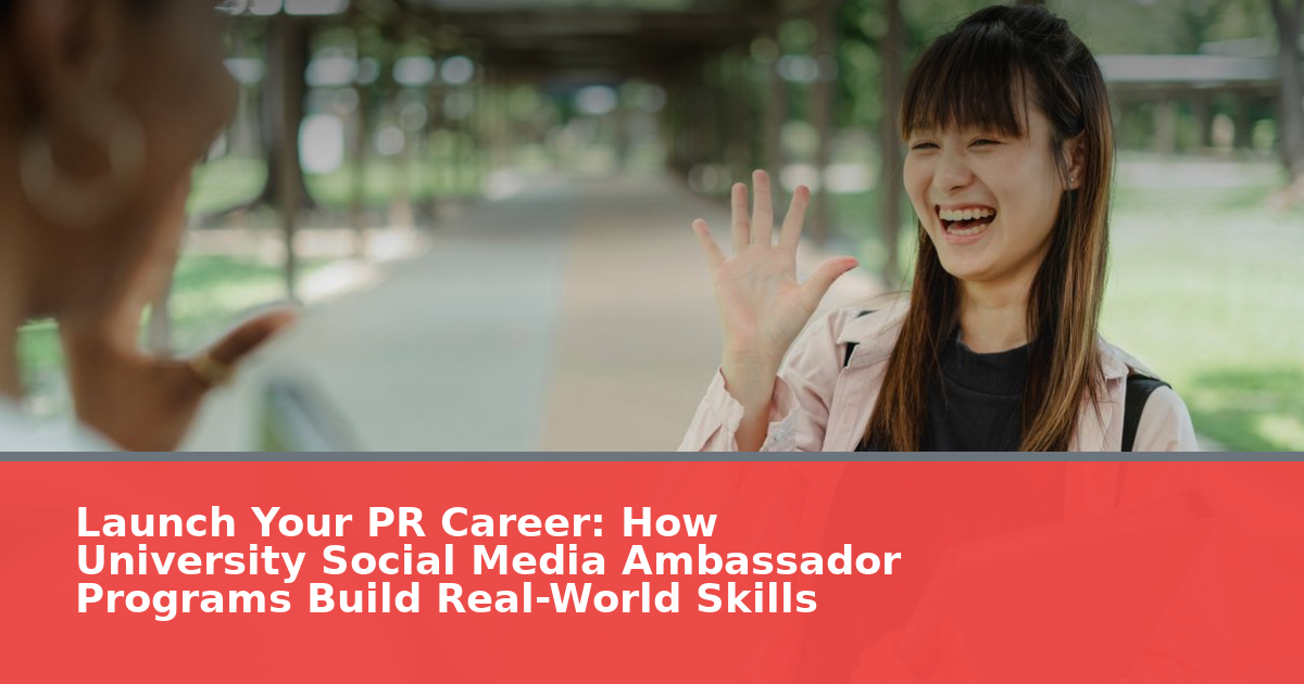 Launch Your PR Career: How University Social Media Ambassador Programs Build Real-World Skills