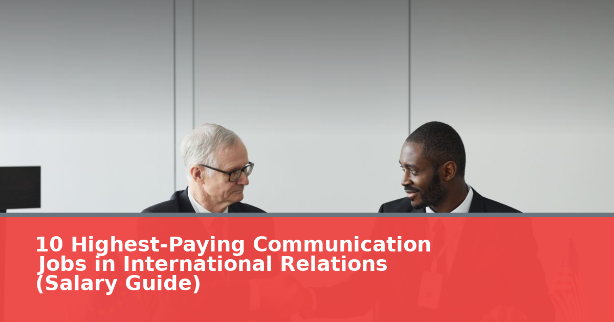 10 Highest-Paying Communication Jobs in International Relations (2026 Salary Guide)