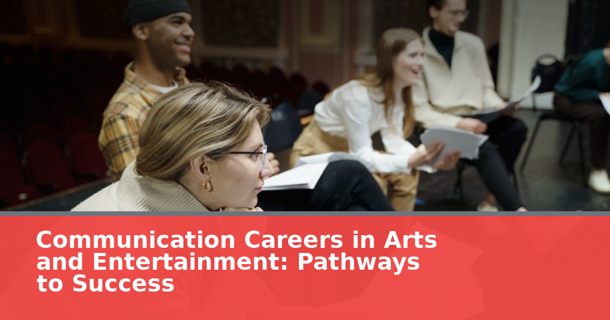 Communication Careers in Arts and Entertainment: Pathways to Success