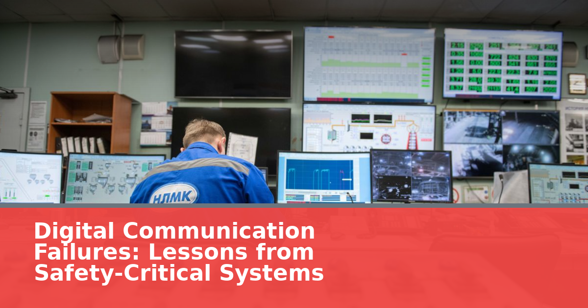 Digital Communication Failures: Lessons from Safety-Critical Systems