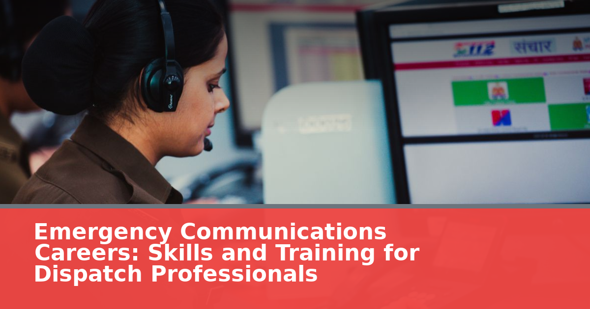 Emergency Communications Careers: Skills and Training for Dispatch Professionals
