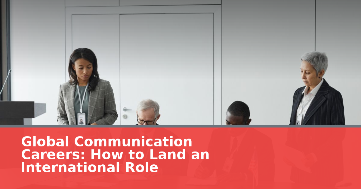 Global Communication Careers: How to Land an International Role