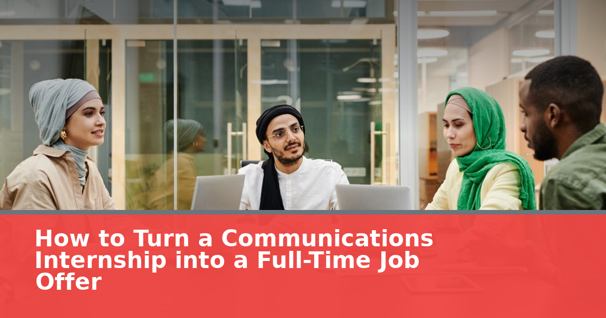 How to Turn a Communications Internship into a Full-Time Job Offer