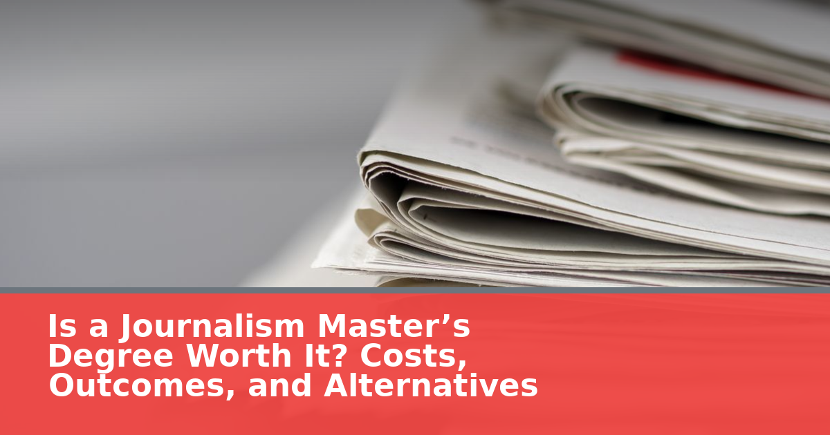 Is a Journalism Master’s Degree Worth It in 2026? Costs, Outcomes, and Alternatives