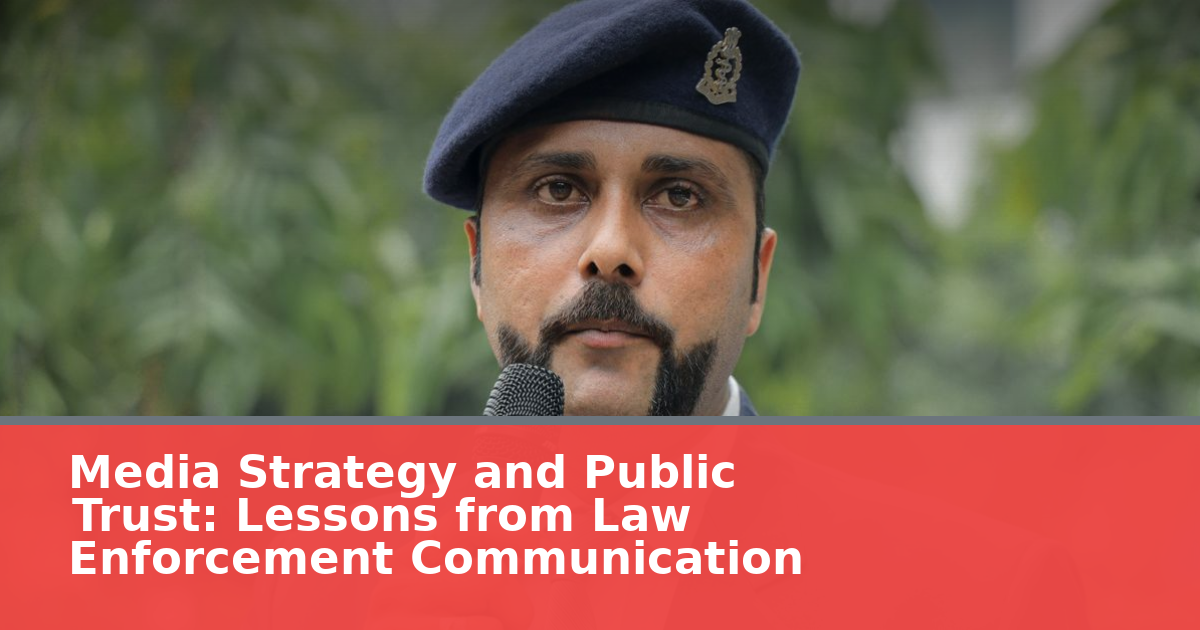 Media Strategy and Public Trust: Lessons from Law Enforcement Communication