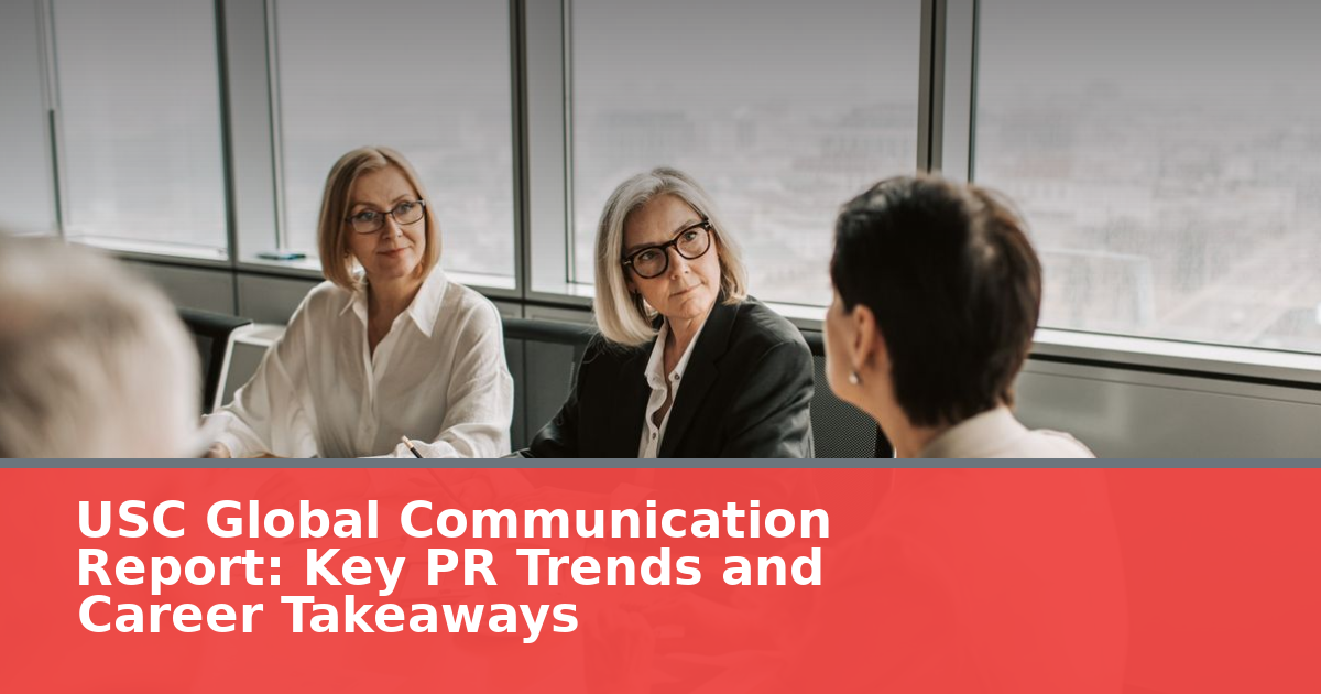 USC Global Communication Report 2026: Key PR Trends and Career Takeaways