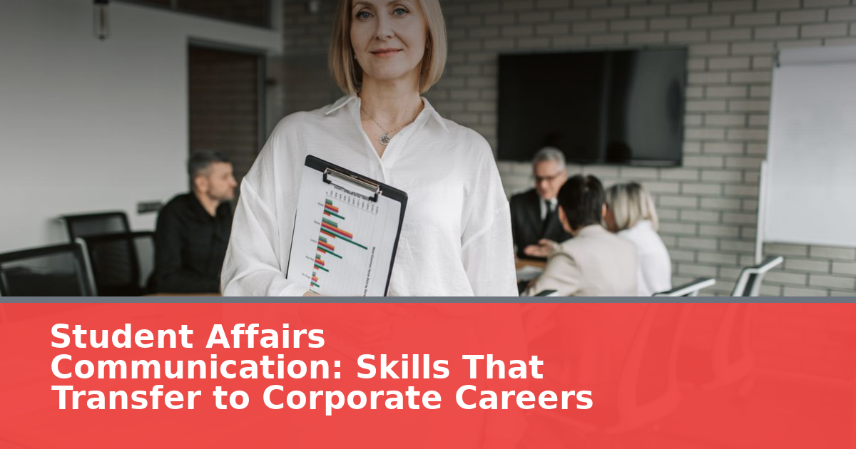 Student Affairs Communication: Skills That Transfer to Corporate Careers
