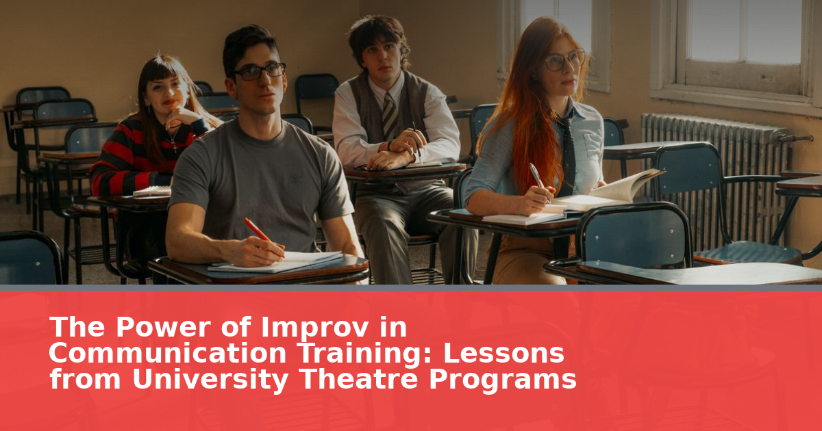 The Power of Improv in Communication Training: Lessons from University Theatre Programs