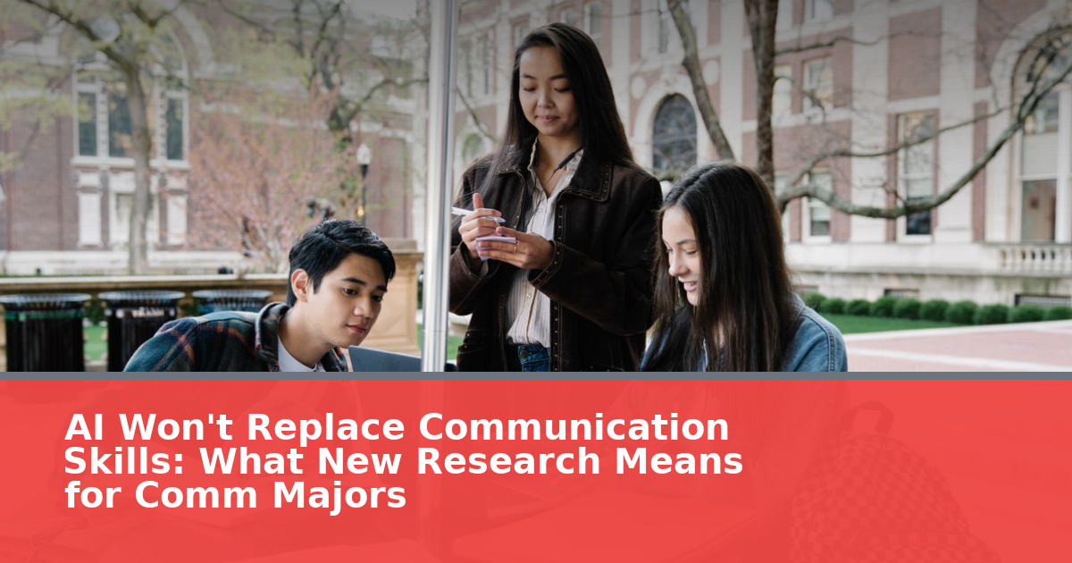 AI Won't Replace Communication Skills: What New Research Means for Comm Majors