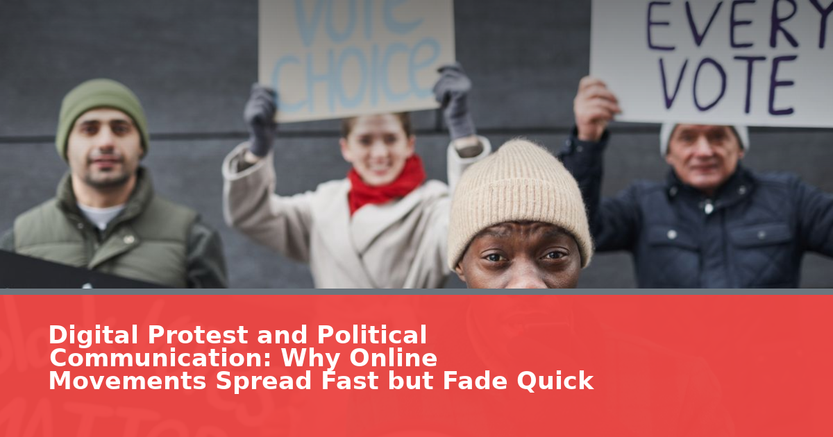 Digital Protest and Political Communication: Why Online Movements Spread Fast but Fade Quick