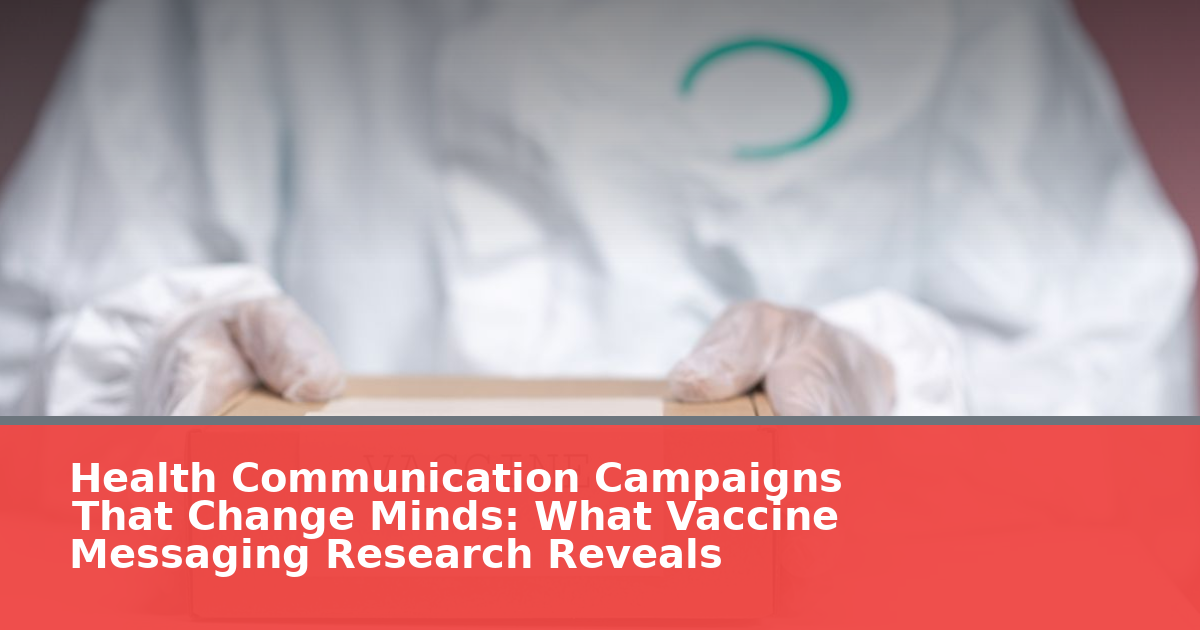 Health Communication Campaigns That Change Minds: What Vaccine Messaging Research Reveals