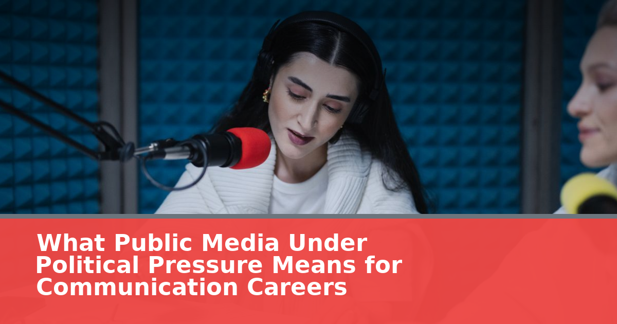 What Public Media Under Political Pressure Means for Communication Careers