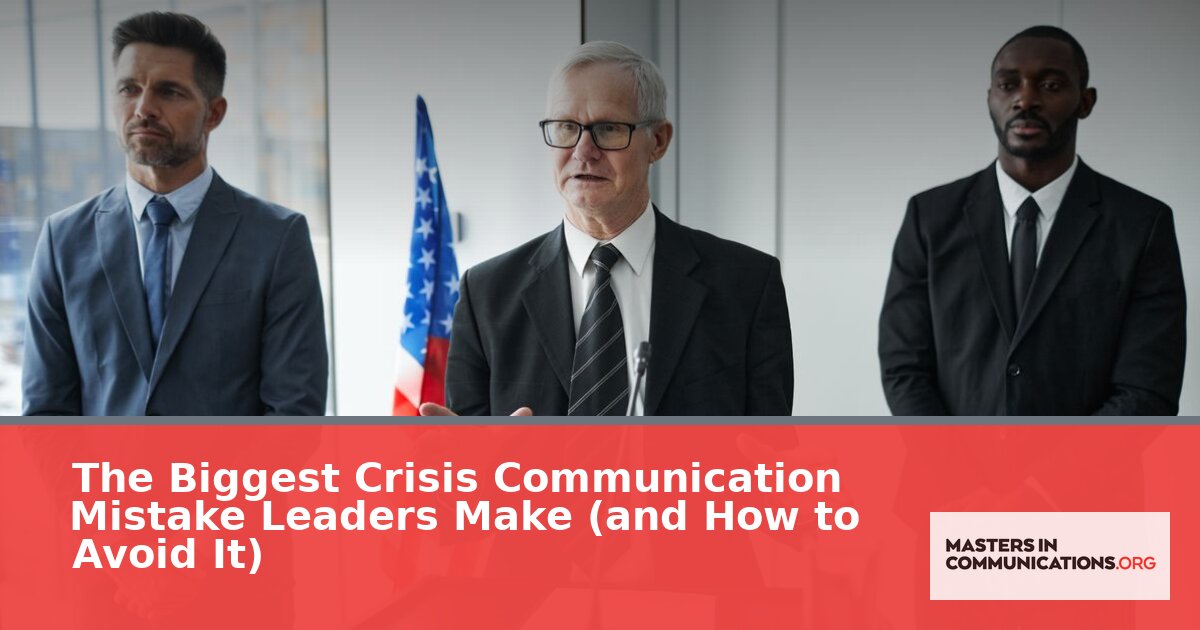 The Biggest Crisis Communication Mistake Leaders Make