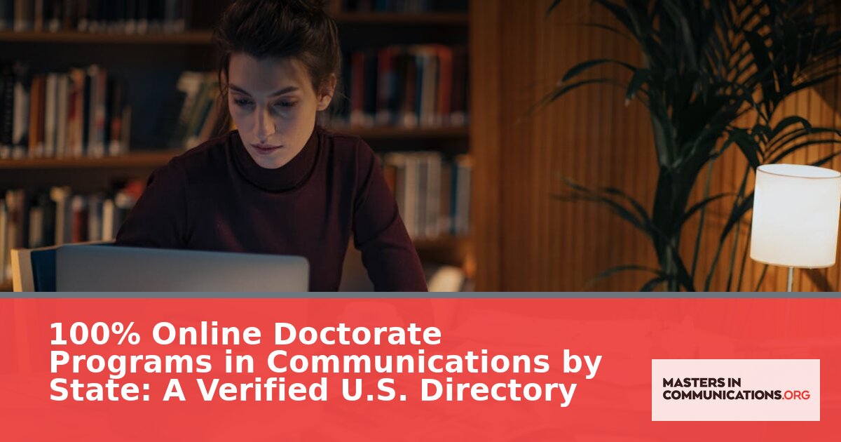 Best Online PhD in Communication Programs by State (2026)