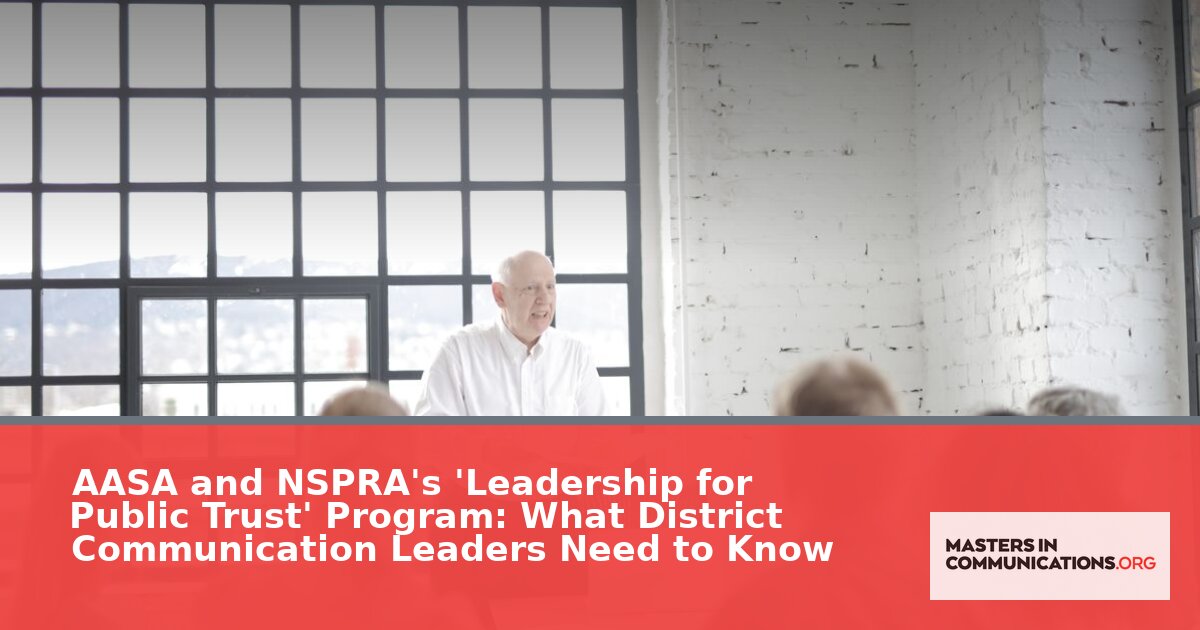 AASA & NSPRA Leadership for Public Trust Program Guide