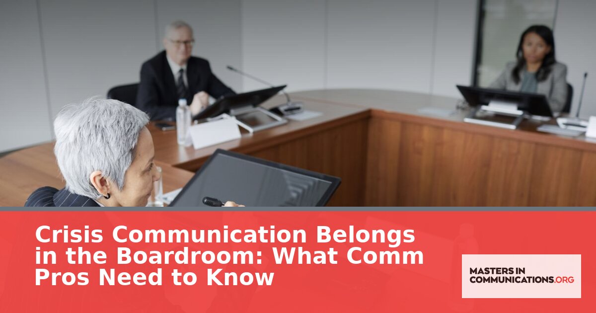 Crisis Communication Strategy for the Boardroom: A Guide