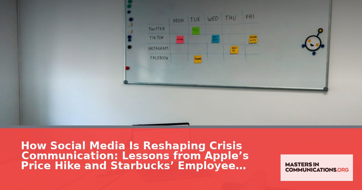Social Media Crisis Communication: Apple & Starbucks Cases