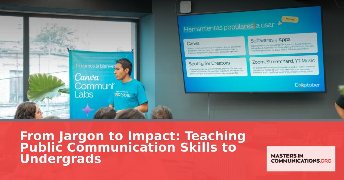 Teaching Public Communication to Undergrads: A Guide